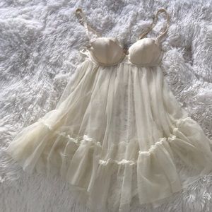 Brand new Victoria Secret lacy off white lingerie